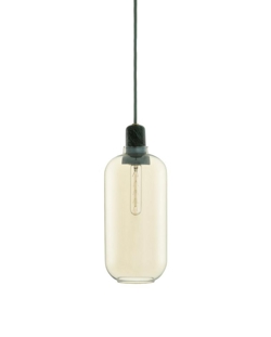 Amp pendel - Stor, Guld/Grøn marmor